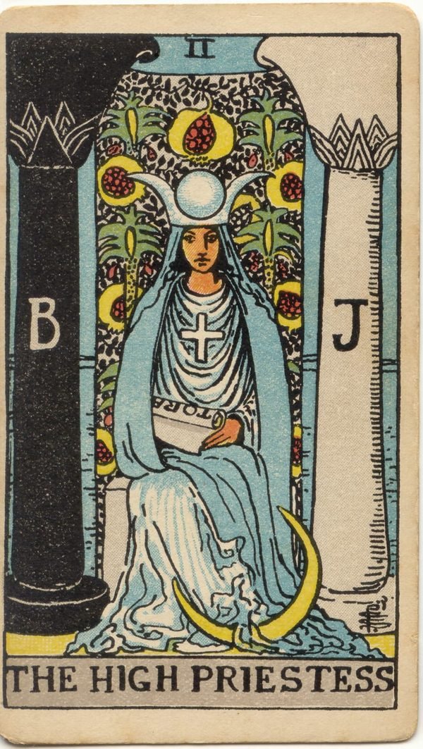 Carta A Sacerdotisa do baralho Rider-Waite-Smith