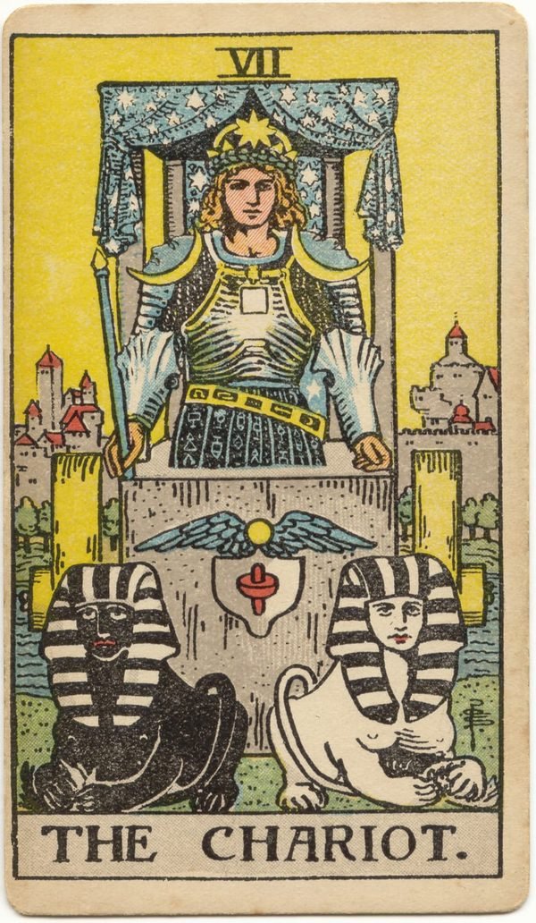 Carta O Carro do baralho Rider-Waite-Smith