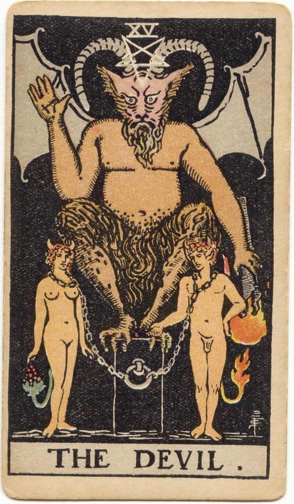 Carta O Diabo do baralho Rider-Waite-Smith