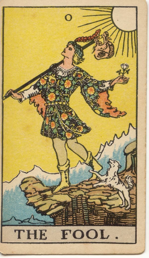 Carta O Louco do baralho Rider-Waite-Smith