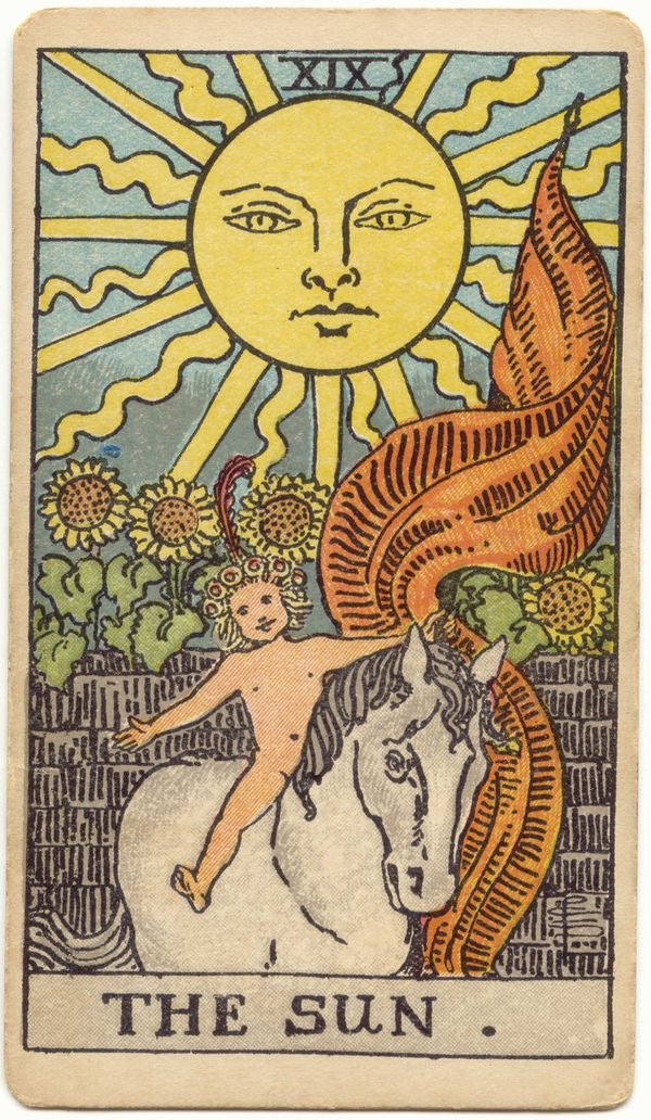 Carta O Sol do baralho Rider-Waite-Smith